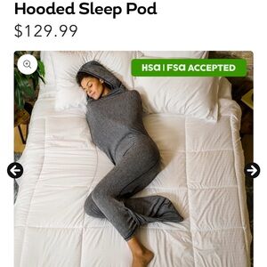 Hug Sleep Grey Hooded Sleeping Pod